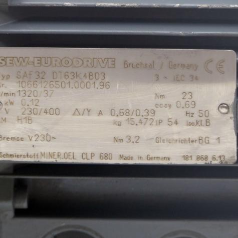 Getriebemotor SAF32 DT63K4B03  Gebraucht