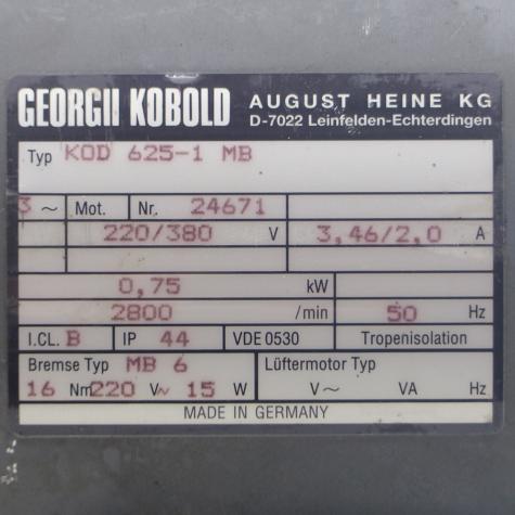 Three-phase Motor KOD 625-1 MB  Used