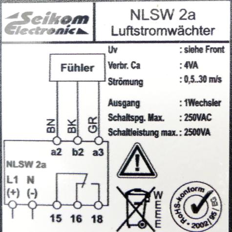 Auswerteeinheit Luftströmungswächter  