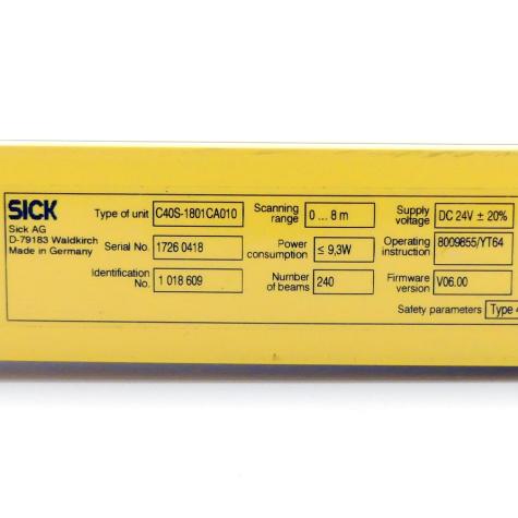 C4000 Sicherheitslichtvorhang Sender C40S-1801CA010 Neu