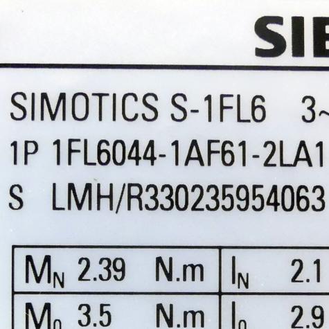 Servomotor SIMOTICS S-1FL6  New