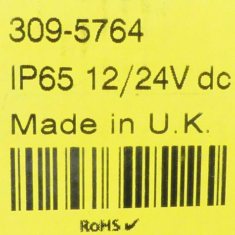Flashing signal light red IP65 12/24V dc New FS