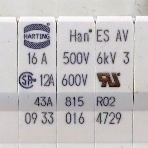 Han 16ES Anschlussverteiler 09330164729 Neu