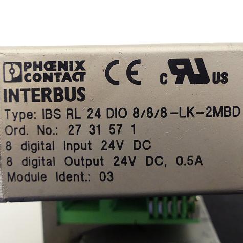 Decentralized I/O device IBS RL 24 DIO 8/8/8-LK-2MBD Used