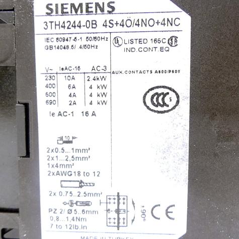Hilfsschütz 3TH4244-0BB4 Neu OVP