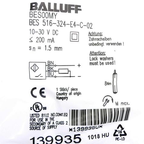 Induktiver Sensor BES 516-324-E4-C-02 Neu OVP