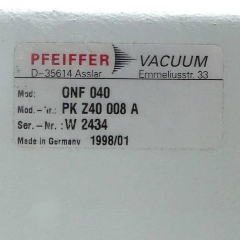 Ölnebelabscheider ONF 040  Neu