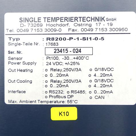 Temperature Controller R8200-P-1-SI1-0-5 Used