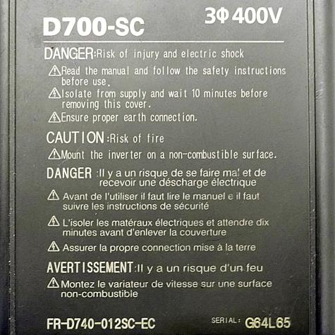 Frequency Inverter D700-SC Used