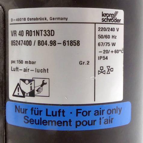 Gas-Magnetventil VG 40 R01NT33D  Neu