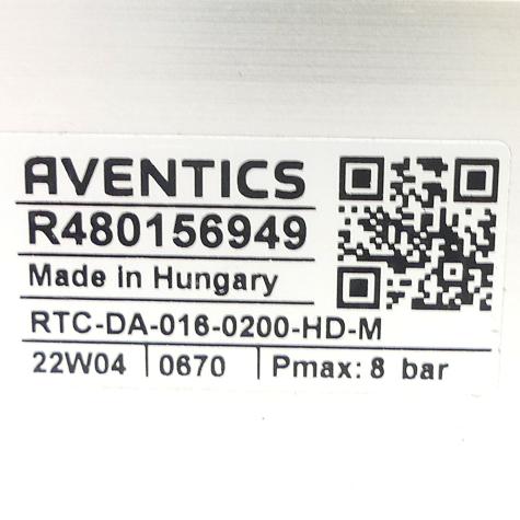 Kolbenstangenloser Zylinder RTC-DA-016-0200-HD-M Neu