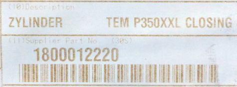 TEM P350 Cylinder  New FS