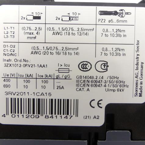 Sirius motor protection switch  Used
