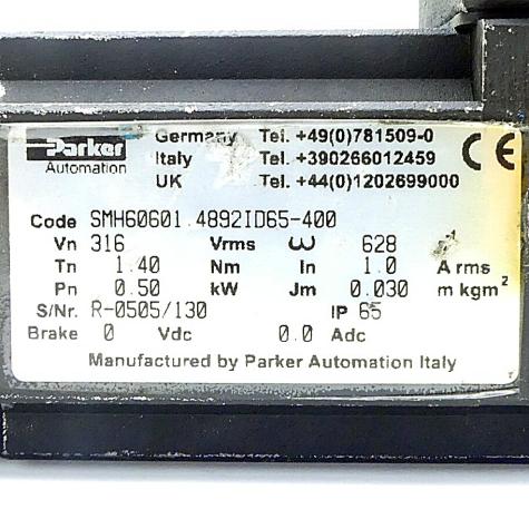 Servo motor SMH60601 4892ID65-400 Used