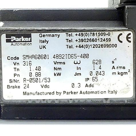 Servo motor SMHA60601 4892ID65-400 Used