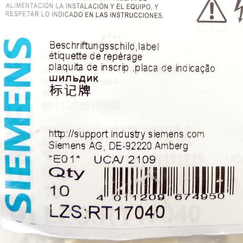 Beschriftungsschild 15 mm für RT und RY Relais  Neu OVP