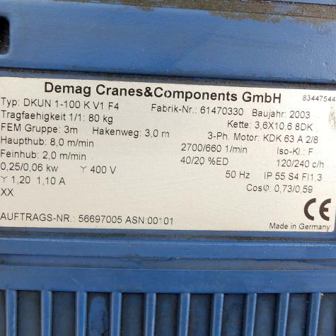 Kettenzug 100 kg  Gebraucht