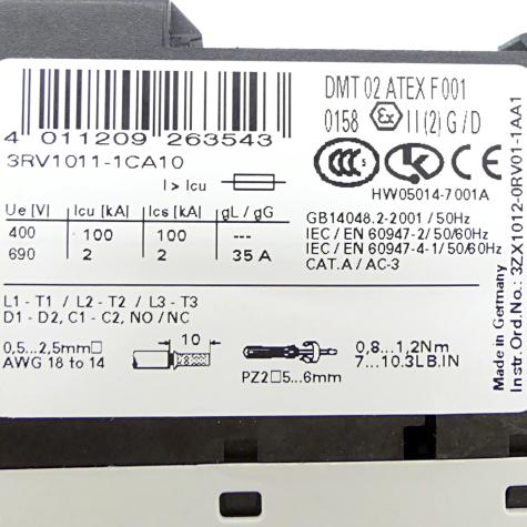 Leistungsschalter 3RV1011-1CA10 