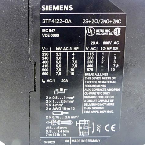 Schütz 3TF4122-0AP0 Neuwertig