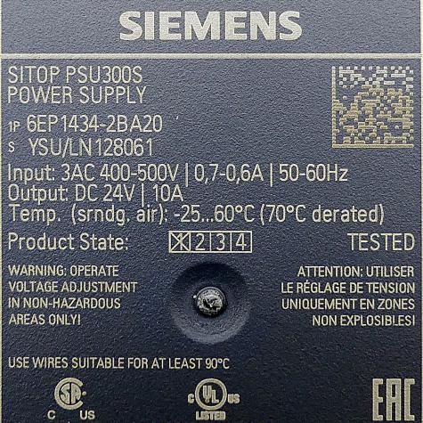 SITOP PSU300S 24 V/10 A stabilized power supply  Used