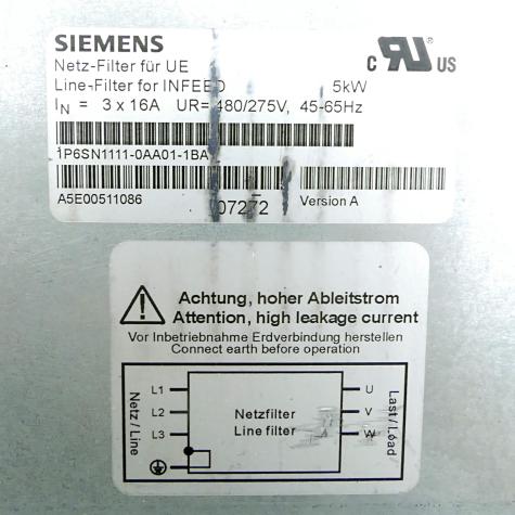 Netz-Filter für UE 1P6SN1111-0AA01-1BA1 Gebraucht
