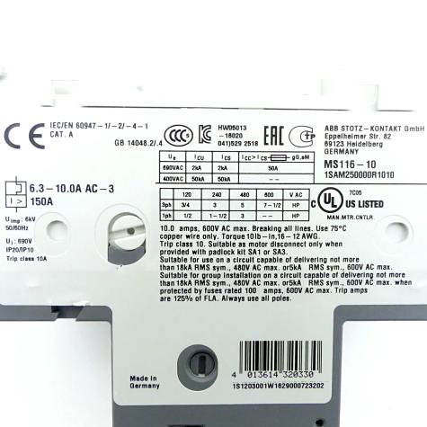 Motorschutzschalter MS116 1SAM250000R1010 Neuwertig