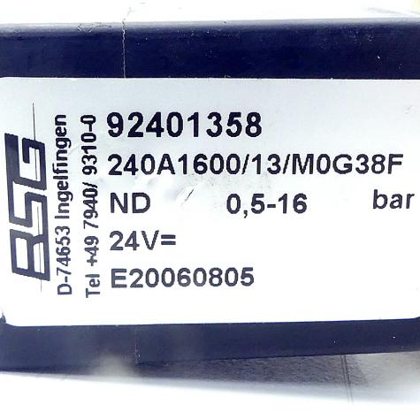Valve 240A1600/13/M0G38F; E20060805 New