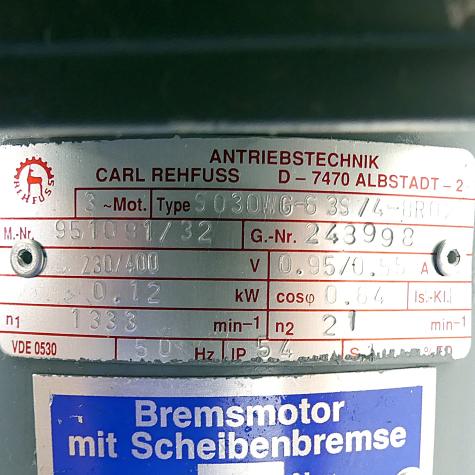 Getriebemotor S030WG-6 3S/4-BR02 Gebraucht