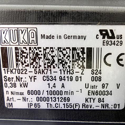 Servomotor 1FK7022-5AK71-1YH3-Z S24 Gebraucht