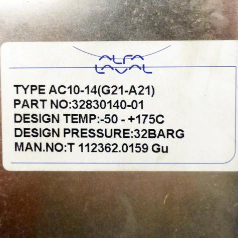 Plate heat exchanger 32830140-01 New