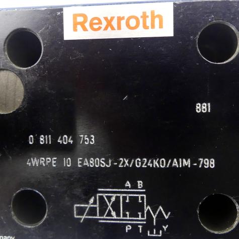Proportional directional valve 4WRPE 10 EA80SJ-2X/G24K0/A1M-798 Used