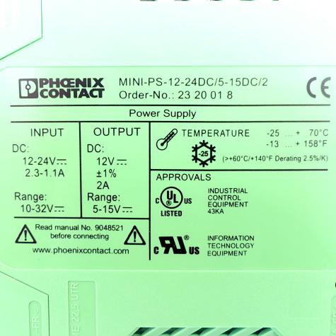 Wandler MINI-PS-12-24DC/5-15DC/2 Neu OVP