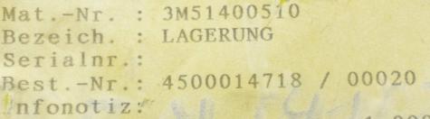Lagerung 45000014718/00020 Neu