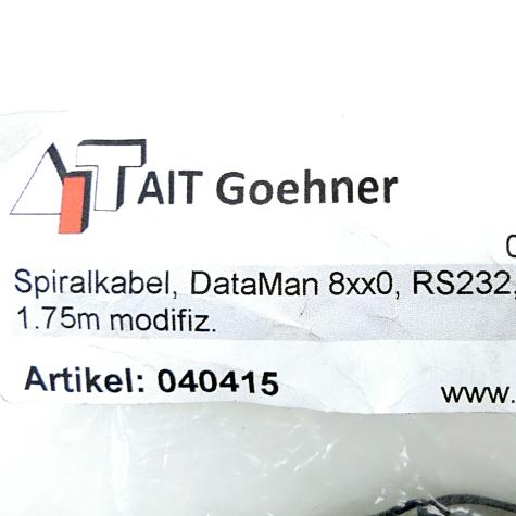 Spiralkabel, DataMAn 8xx0, RS232, 1.75m 300-9126-3R 