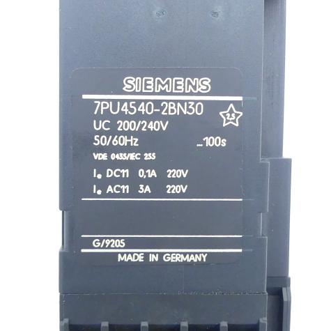 Timing relay 7PU 7Pu45 40-2BN30 New FS