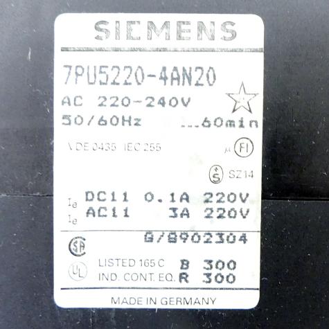 Zeitrelais 7PU52 20-4AN20 Neu OVP