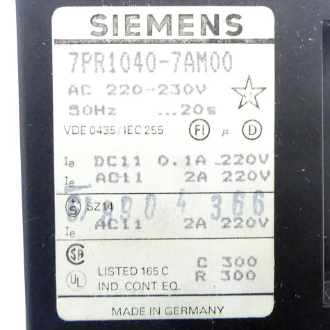 Timing relay 7PR1040-7AM00 New FS
