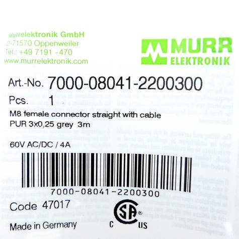 4 x Connecting cable 7000-08041-2200300 New FS