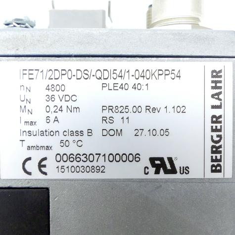 Servo motor IFE71/2DP0-DS/-QDI54/1-040KPP54 Used