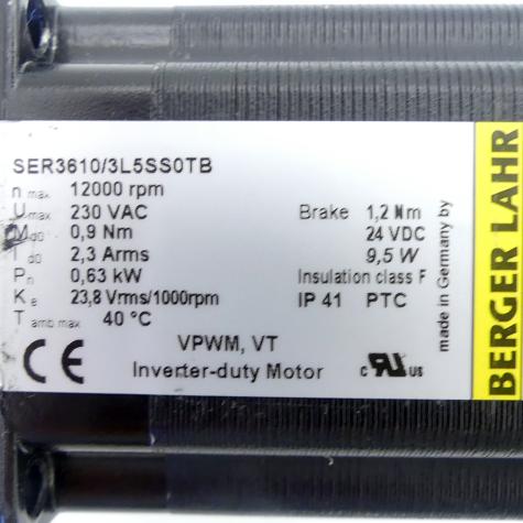 AC-Servomotor mit Bremse SER3610/3L5SS0TB Gebraucht