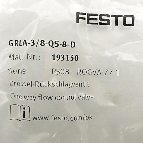 One-way flow control valve 193150 New FS