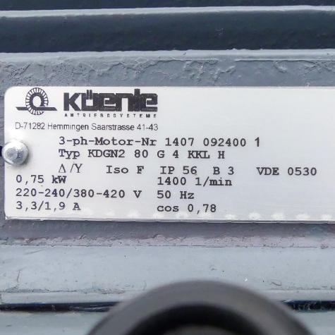 Drehstrommotor KDGN2 80 G 4 KKL H Gebraucht