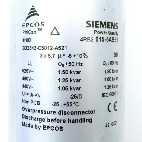 Capacitor 4RB2 015-5AB52 New