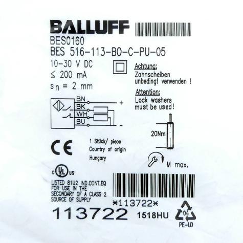 Inductive sensor BES0160 New FS