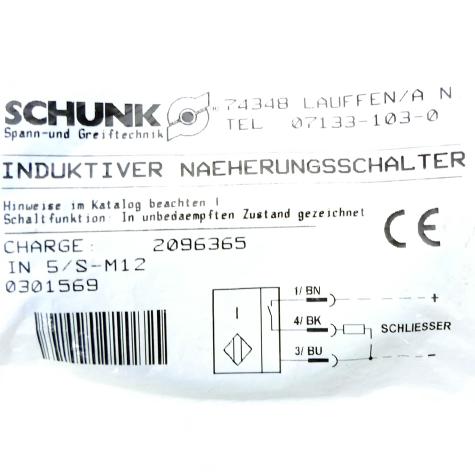 Inductive proximity switch IN 5-S-M12 New FS