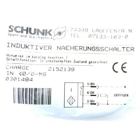 Inductive proximity switch IN 40/Ö-M8 New FS