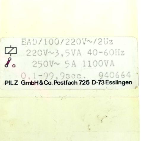 Zeitrelais  0,1-99,9s EAD/10/220V~/2Uz Gebraucht