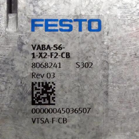 Pneumatic connection VABA-S6-1-X2-F2-CB 8068241 