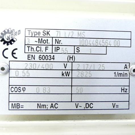 Getriebemotor 71L/2MS + 02040VF-71L/2MS Gebraucht