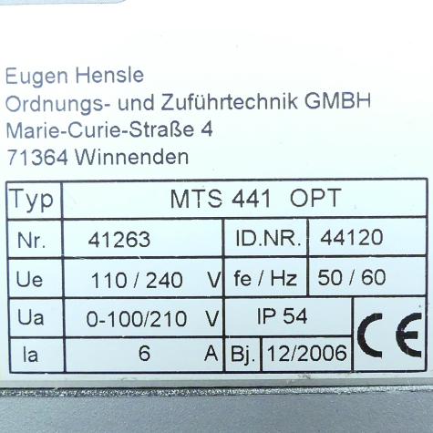 control unit MTS 441 OPT Used